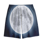 Full Moon Print Cotton Shorts