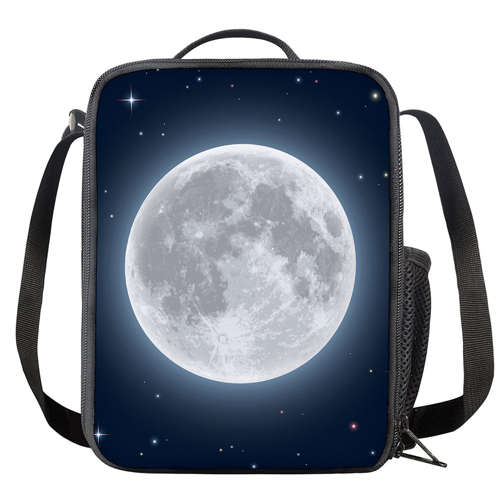 Full Moon Print Crossbody Lunch Bag