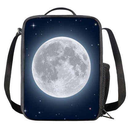 Full Moon Print Crossbody Lunch Bag