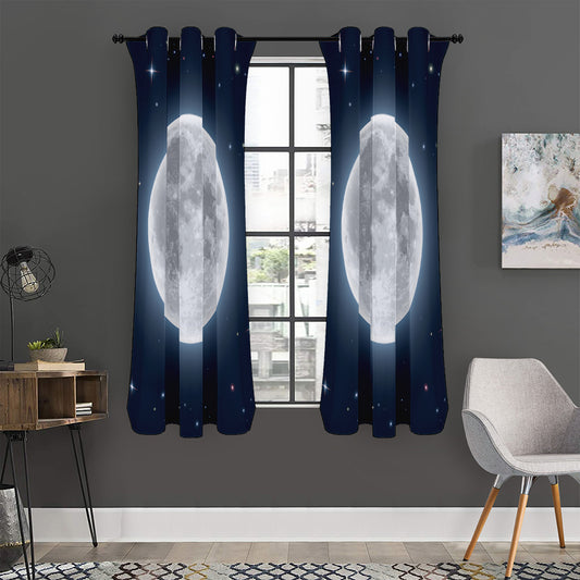 Full Moon Print Curtain