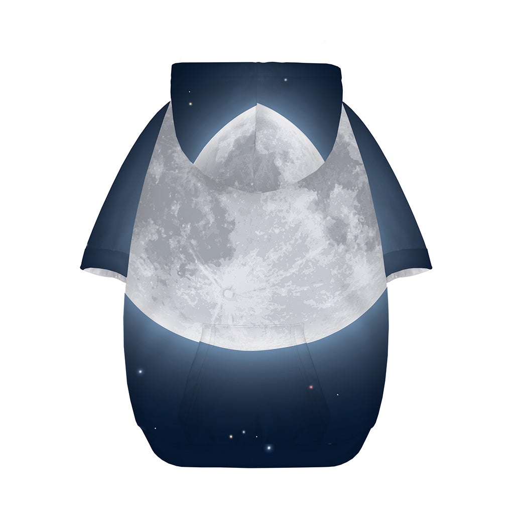 Full Moon Print Dog Zip Up Hoodie
