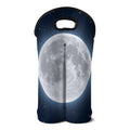 Full Moon Print Double Neoprene Wine Tote