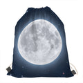 Full Moon Print Drawstring Bag