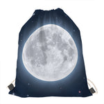 Full Moon Print Drawstring Bag