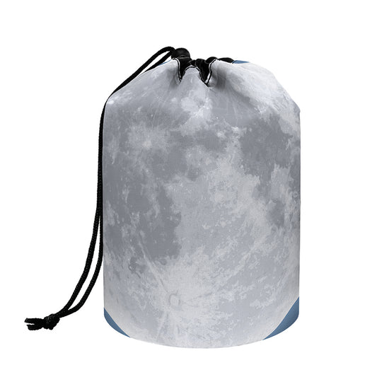 Full Moon Print Drawstring Makeup Bag