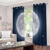 Full Moon Print Extra Wide Grommet Curtains