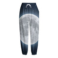 Full Moon Print Fleece Lined Knit Pants