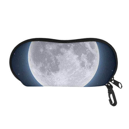 Full Moon Print Glasses Case
