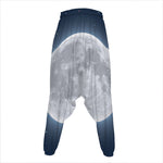 Full Moon Print Hammer Pants