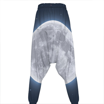 Full Moon Print Hammer Pants