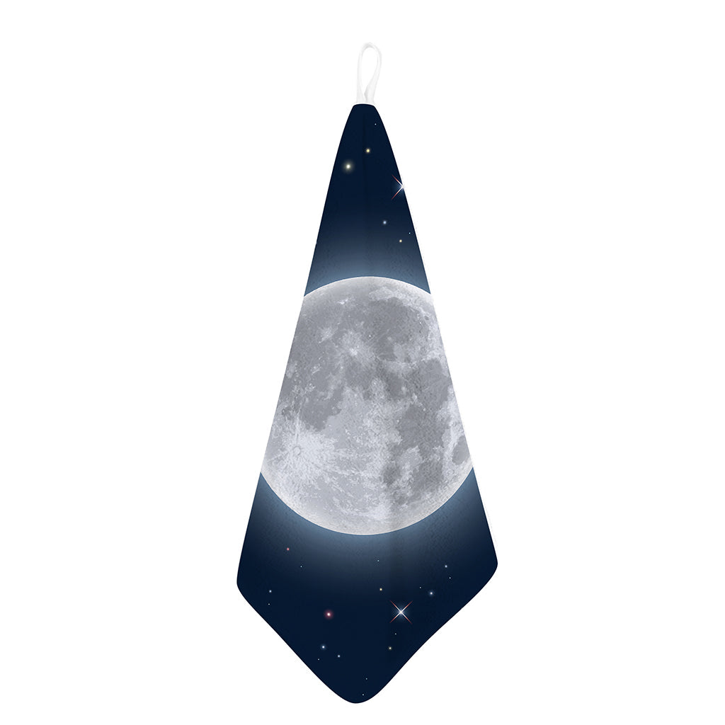 Full Moon Print Hand Towel
