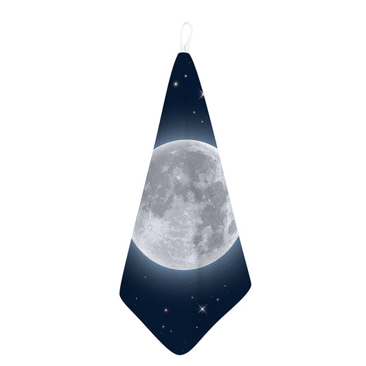 Full Moon Print Hand Towel