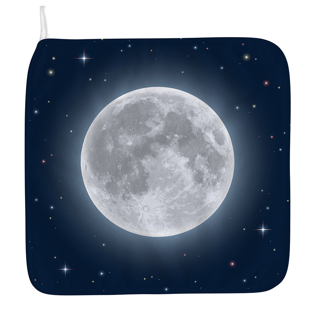 Full Moon Print Hand Towel