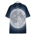 Full Moon Print Hawaiian Shirt