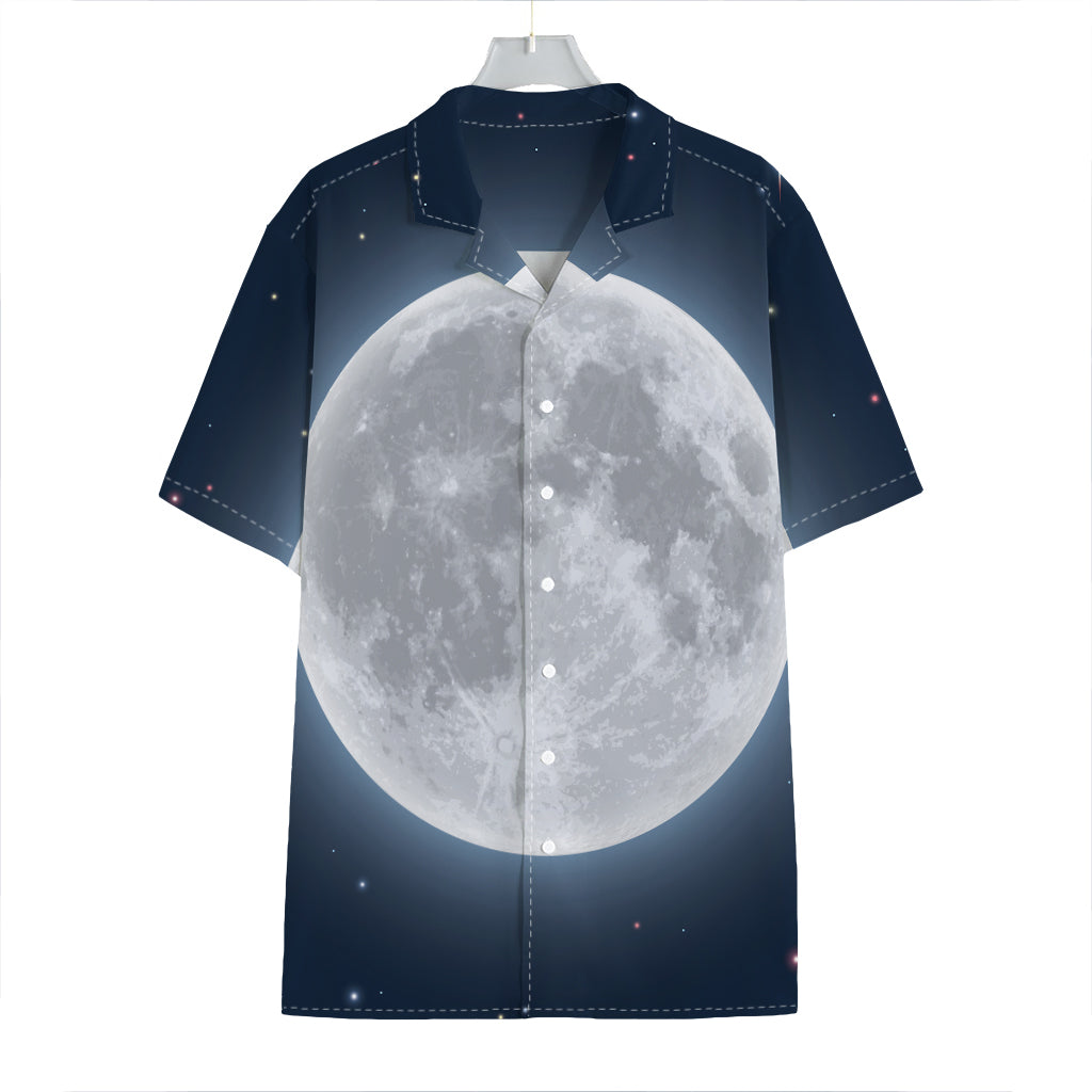 Full Moon Print Hawaiian Shirt