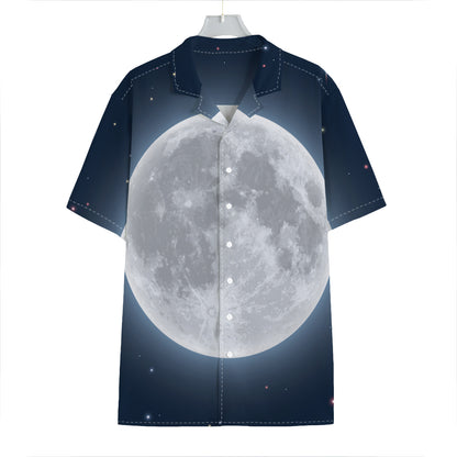 Full Moon Print Hawaiian Shirt