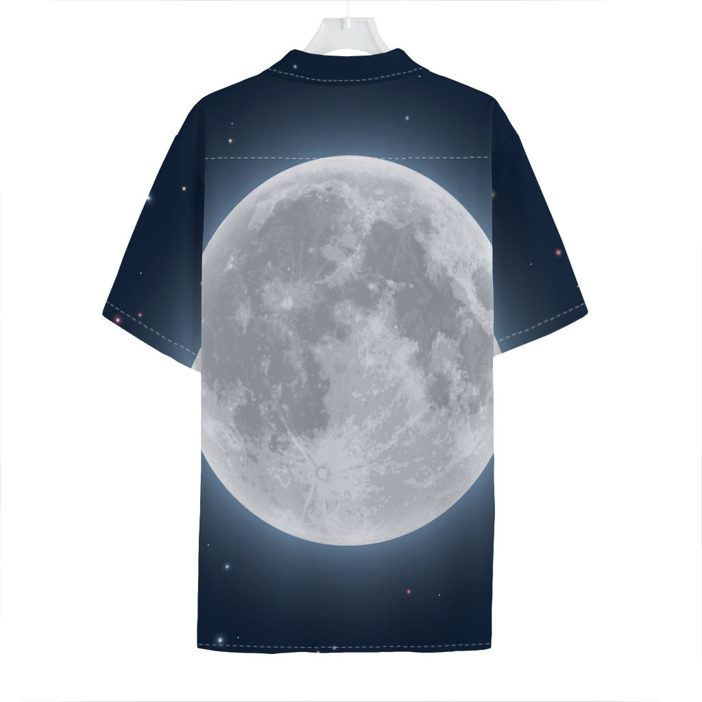 Full Moon Print Hawaiian Shirt