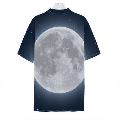Full Moon Print Hawaiian Shirt