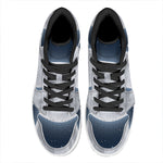 Full Moon Print High Top Leather Sneakers