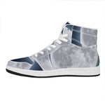 Full Moon Print High Top Leather Sneakers