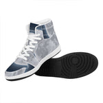 Full Moon Print High Top Leather Sneakers