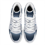 Full Moon Print High Top Leather Sneakers