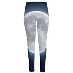 Full Moon Print High-Waisted Pocket Leggings