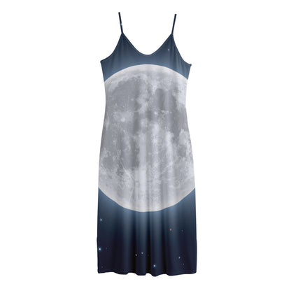 Full Moon Print Jersey Midi Cami Dress