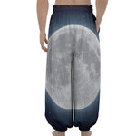 Full Moon Print Lantern Pants