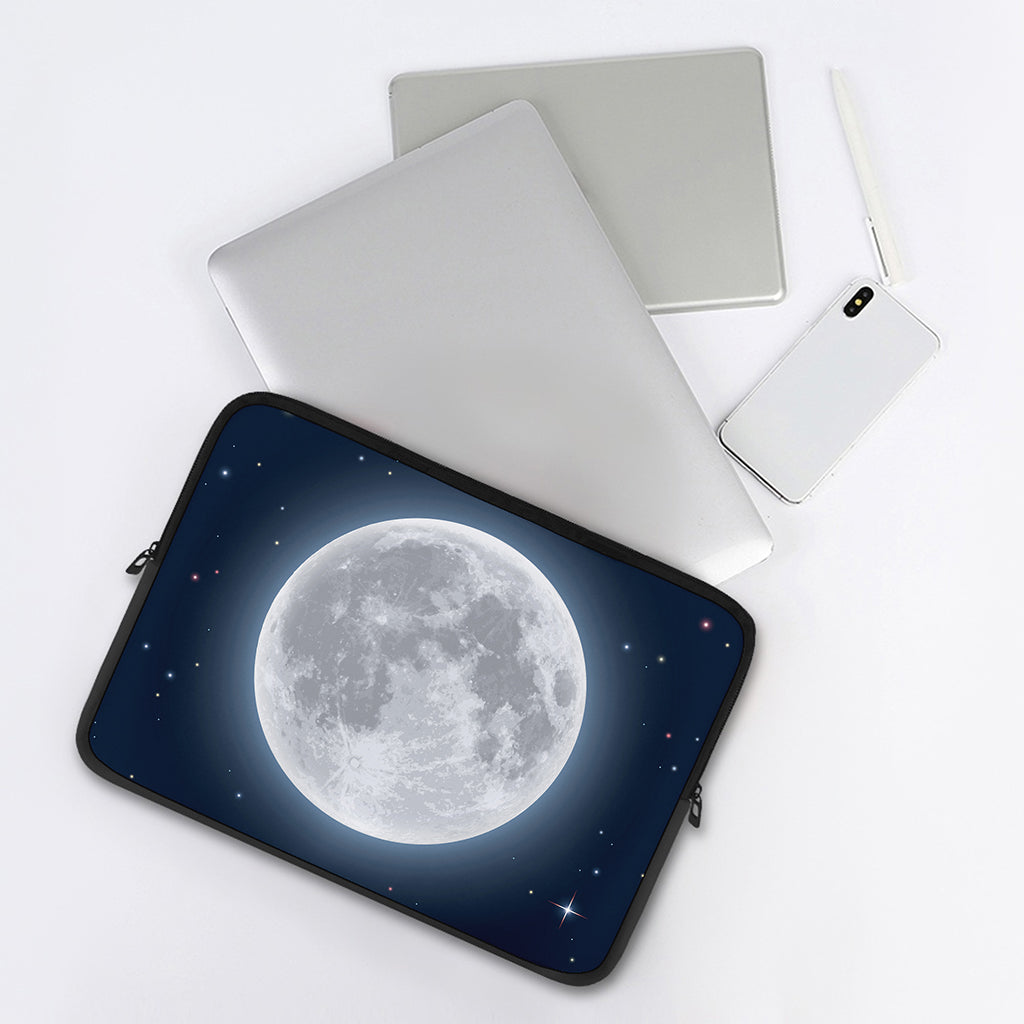 Full Moon Print Laptop Sleeve