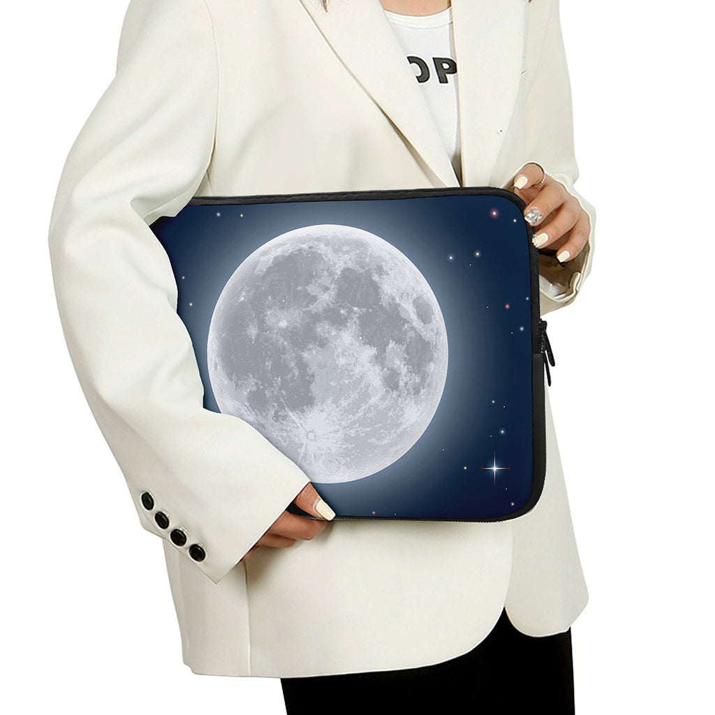 Full Moon Print Laptop Sleeve