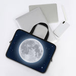 Full Moon Print Laptop Sleeve With Handle