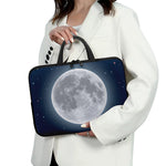 Full Moon Print Laptop Sleeve With Handle