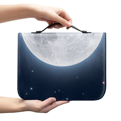 Full Moon Print Leather Bible Cover
