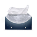 Full Moon Print Leather Tissue Box Cover