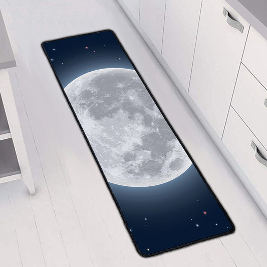 Full Moon Print Long Kitchen Mat