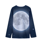 Full Moon Print Long Sleeve Short Coat