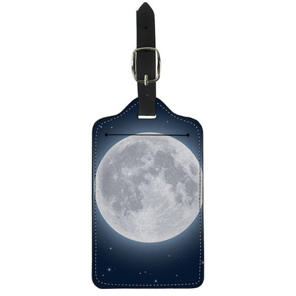 Full Moon Print Luggage Tag