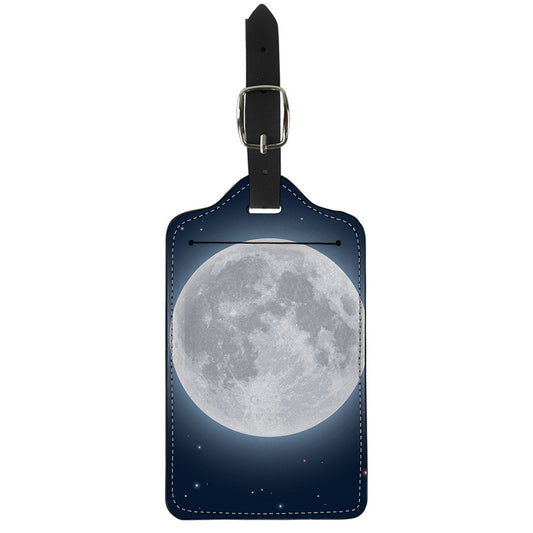 Full Moon Print Luggage Tag