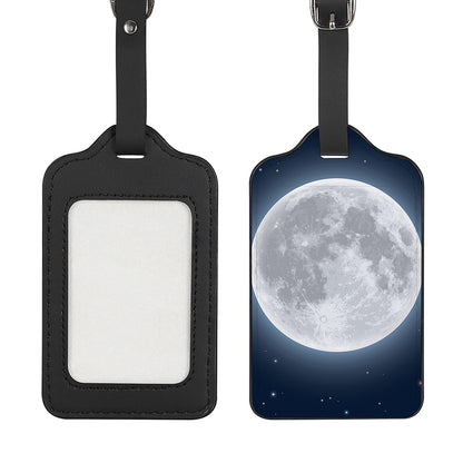 Full Moon Print Luggage Tag