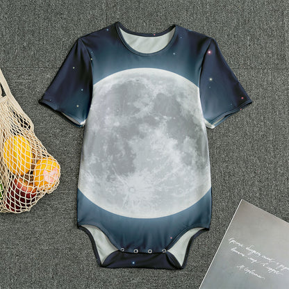 Full Moon Print Men's Bodysuit