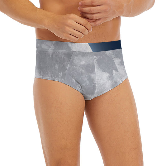 Full Moon Print Men's Briefs