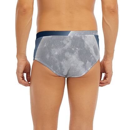 Full Moon Print Men's Briefs