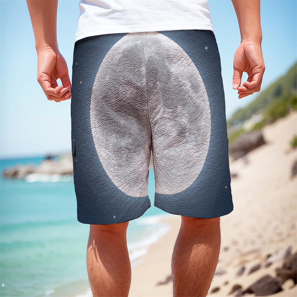 Full Moon Print Men's Cargo Shorts