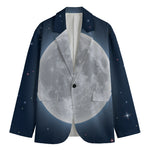 Full Moon Print Men's Cotton Blazer