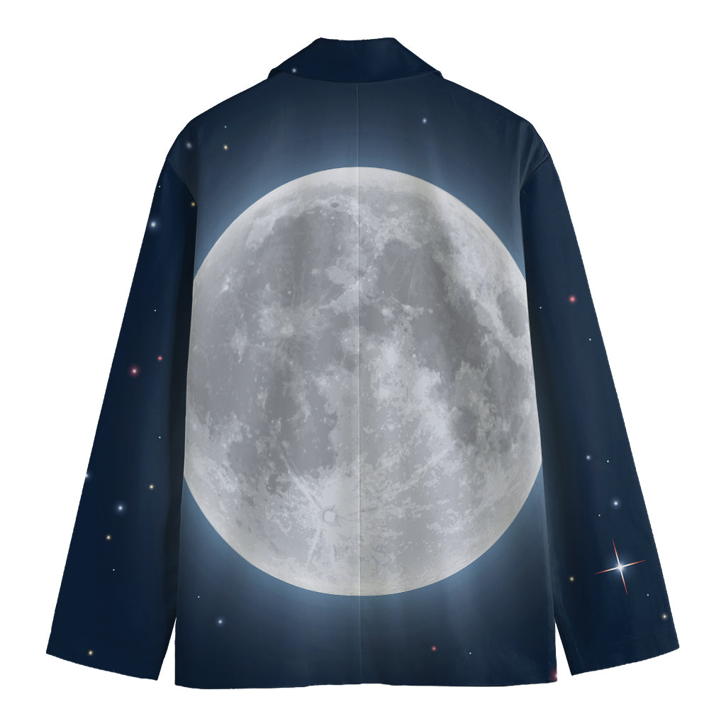 Full Moon Print Men's Cotton Blazer