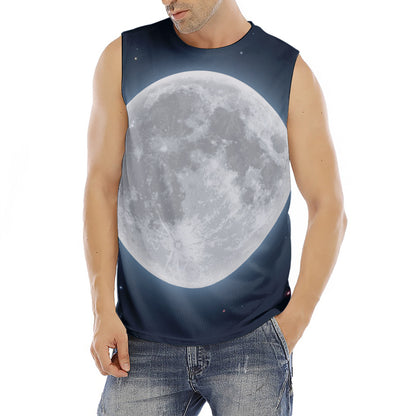 Full Moon Print Men's Fitness Tank Top
