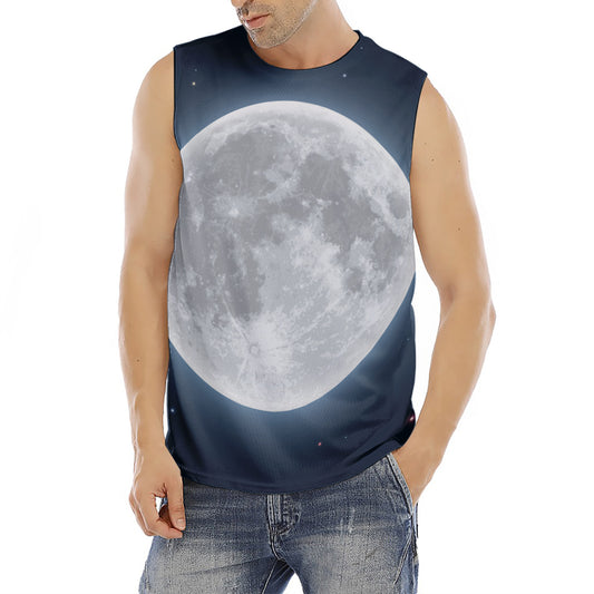 Full Moon Print Men's Fitness Tank Top