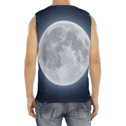 Full Moon Print Men's Fitness Tank Top