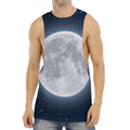 Full Moon Print Men's Muscle Tank Top